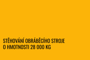 Stěhování stroje o hmotnosti 28 tun na vzduchových polštářích